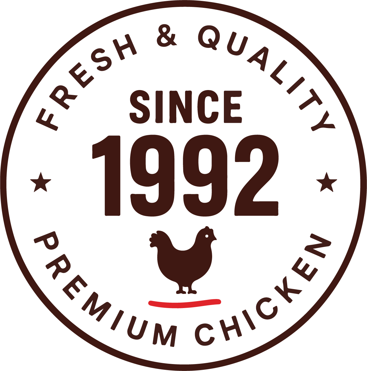 Fresh and quality since 1992 badge